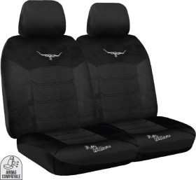 R.M.+Williams+Front+Size+30+Black+Mesh+Car+Seat+Covers