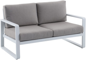 Mimosa-Cordoba-Aluminium-2-Seater-Lounge-White on sale