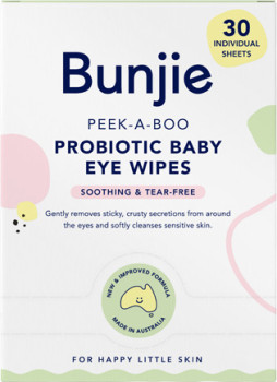 Bunjie-Probiotic-Baby-Eye-Wipes-30-Pack on sale