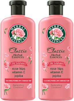 Herbal-Essences-Rose-Hips-Vitamin-E-Jojoba-Replenishing-Conditioner-400mL on sale