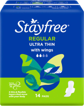 Stayfree-Regular-Ultra-Thin-With-Wings-14-Pads on sale