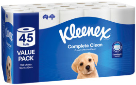 Kleenex-Complete-Clean-Toilet-Tissue-45-Pack on sale