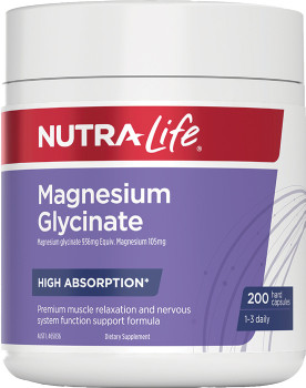 Nutra-Life+Magnesium+Glycinate+200+Capsules%2A
