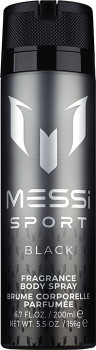 Messi-Sport-Body-Spray-Black-200mL on sale
