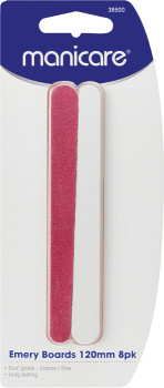 Manicare+Emery+Boards+Coarse%2FFine+120mm+8+Pack