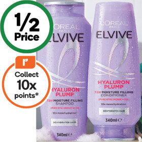 LOral-Paris-Elvive-Hyaluron-Plump-Shampoo-or-Conditioner-340ml on sale