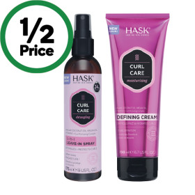 Hask-Curl-Care-5-in-1-Leave-In-Spray-175ml-or-Defining-Cream-198ml on sale