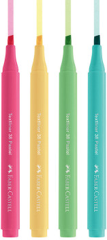 Faber-Castell-Textliner-38-Highlighter-Pastel-Assorted-4-Pack on sale