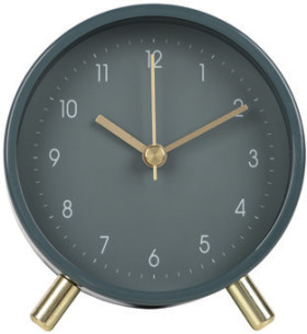 Otto-Paris-Metal-Desk-Clock-Gray on sale