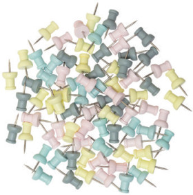 Otto-Wooden-Push-Pins-80-Pack-Pastel on sale