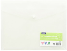 JBurrows-A4-Button-Document-Wallet-Clear on sale