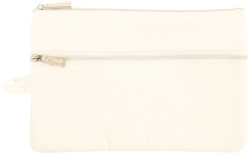 Otto-Cotton-Twin-Zip-Pencil-Case-Canvas-Natural on sale