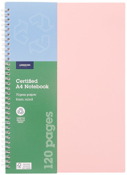 JBurrows-A4-PP-Notebook-120-Page-Pink on sale