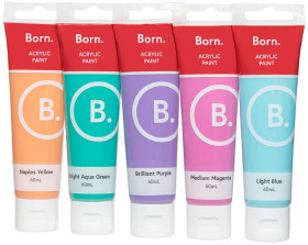 Born-Acrylic-Paints-60mL-5-Pack-Crafty-Colours on sale