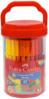 Faber-Castell-Connector-Pens-in-Bucket-45-Pack on sale
