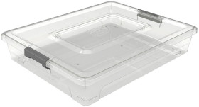 Ezy-Storage-48L-A4-Clip-Lock-Storage-Container-Clear on sale
