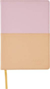 Otto+A5+Day+to+Page+Two-tone+Undated+Diary+192+Page+-+Pink