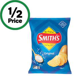 Smiths-Crinkle-Cut-Potato-Chips-150-170g on sale