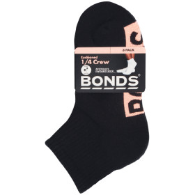 Bonds+Ladies%26rsquo%3B+Cushioned+1%2F4+Crew+Socks+Pk+3+%26ndash%3B+Assorted