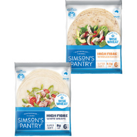 Simson%26rsquo%3Bs+Pantry+Wise+Wheat+Wraps+270g+Pk+6