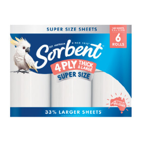 Sorbent+Thick+%26amp%3B+Large+Toilet+Tissue+Pk+6