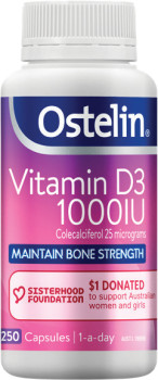 Ostelin+Vitamin+D3+1000IU+250+Capsules