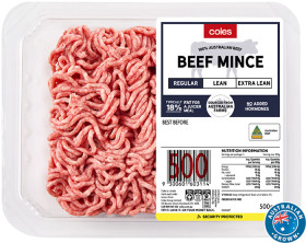 Coles-Australian-No-Added-Hormones-Beef-Regular-Mince-500g on sale