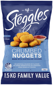 NEW-Steggles-Chicken-Nuggets-Crumbed-15kg on sale