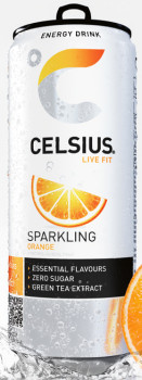 NEW+Celsius+Sparkling+Energy+Drink+Orange+330mL