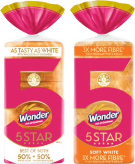 Wonder+Bread+5+Star+680g+Selected+Varieties
