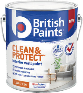 British-Paints-Clean-And-Protect-White-Low-Sheen-4L on sale