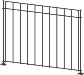 Peak-No-Dig-Fencing-Birmingham-1200mm-Steel-Fence-Panel-in-Black on sale