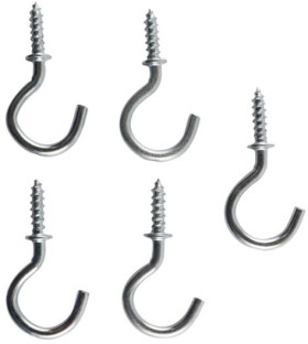 Everhang-10mm-Zinc-Plated-Cup-Hooks-Pack-of-5 on sale