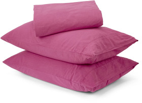 Stonewashed-Cotton-Sheet-Set-Queen-Bed-Berry on sale