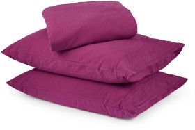Stonewashed-Cotton-Sheet-Set-King-Bed-Berry on sale