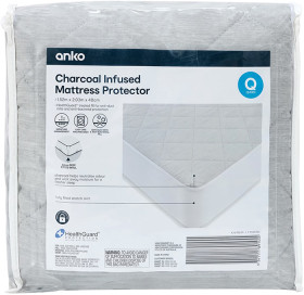 Charcoal-Infused-Mattress-Protector-Queen-Bed-Grey on sale