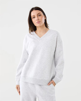 Marle-V-Neck-Rib-Sweatshirt on sale