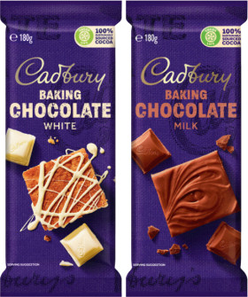 Cadbury+Baking+Chocolate+Milk+or+White+Block+180g