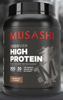 Musashi-High-Protein-Chocolate-Flavour-900g on sale