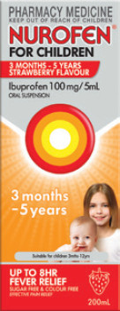 Nurofen+for+Children+3+Months-5+Years+Strawberry+200mL