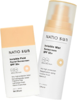 Natio-Sun-Invisible-Fluid-Facial-Sunscreen-SPF-50-60mL-or-Mist-Sunscreen-SPF-50-75mL on sale