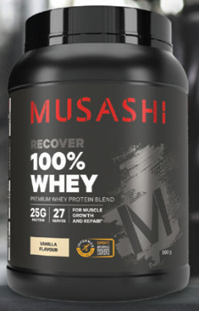 Musashi+100%25+Whey+Vanilla+Flavour+900g