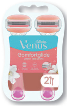Gillette+Venus+Comfortglide+White+Tea+Womens+Disposable+Razor+2+Pack