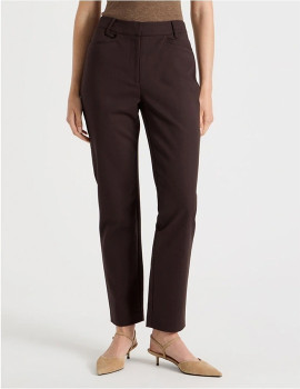 Basque-Compact-Sateen-Pant-Brown on sale