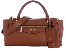 Guess-Antonia-Small-Satchel-Cognac on sale