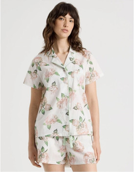 Soho-Core-Cotton-Woven-SS-Short-PJ-Set-White-Hydrangea on sale