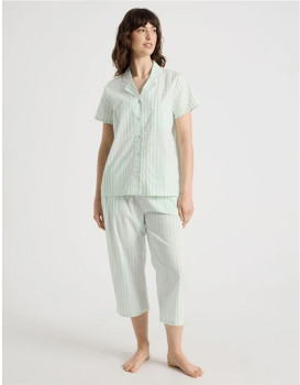 Soho-Core-Cotton-Woven-SS-34-PJ-Set-Mint-Stripe on sale