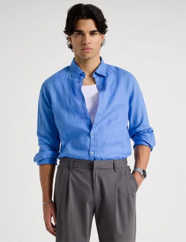 Blaq-Linen-Shirt-Blue on sale