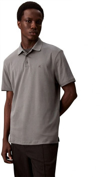 Calvin-Klein-Supima-Embroided-Polo-Grey on sale