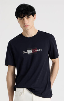 Tommy-Hilifiger-Script-Flag-T-Shirt on sale